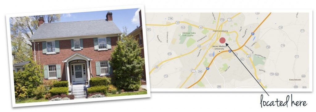 old town house and map of neighborhood location